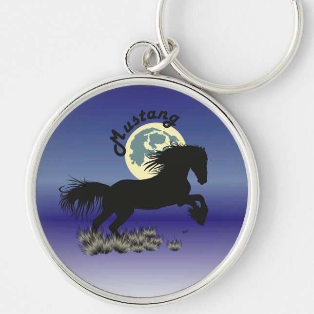 Porte-clés Mustang pour amateurs de chevaux (Devant)
