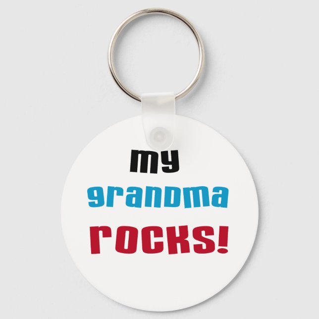 Porte-clés My Grandma Rocks T-shirts et cadeaux (Recto)