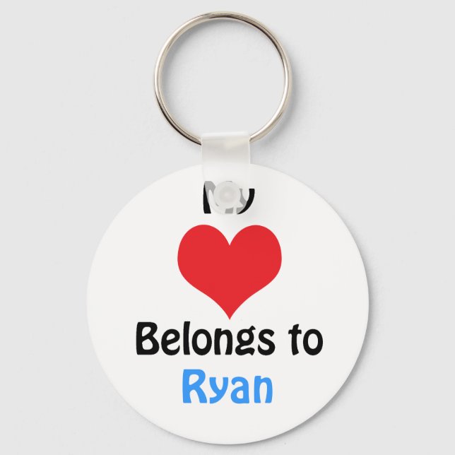 Porte-clés My Heart Belongs to Ryan (Recto)