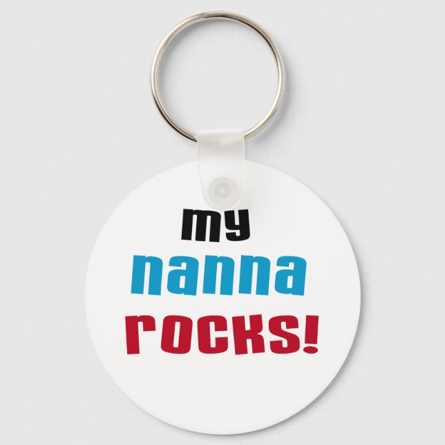 Porte-clés My Nanna Rocks T-shirts et cadeaux (Recto)