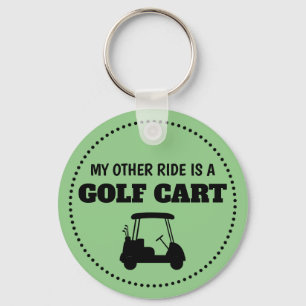 Porte-clés My other ride is a golf cart