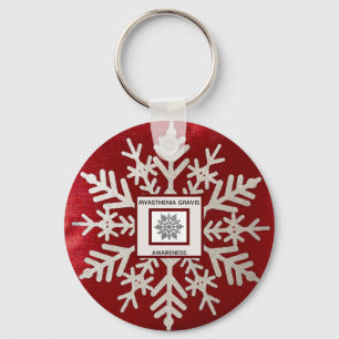 Porte-clés Myasthenia Gravis Red Snowflake Porte - clé de sen