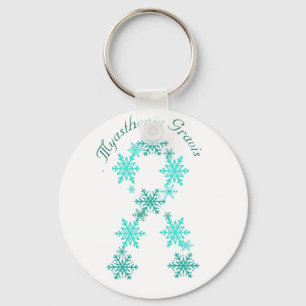 Porte-clés Myasthenia Gravis Snowflake Ribbon Key Chain