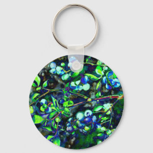 Porte-clés Myrtille - teinte verte
