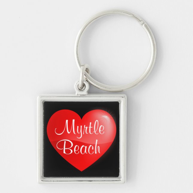 Porte-clés Myrtle Beach SC Heart Premium Porte - clé (Devant)
