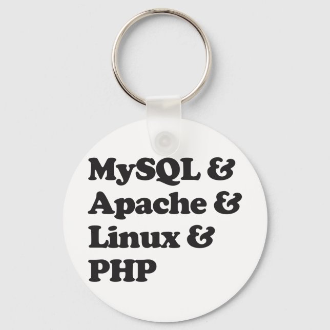 Porte-clés Mysql Apache Linux PHP (Recto)