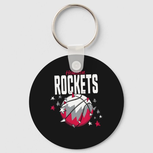 Porte-clés N Houston Rockets Sketll Doodle Stars  (Recto)