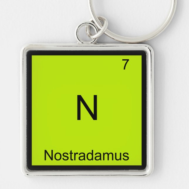 Porte-clés N - Nostradamus Funny Chimie Élément Symbole Tee (Devant)