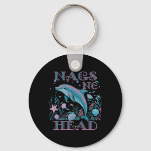 Porte-clés Nags Head Nc Amateur de dauphins Souvenir de plage