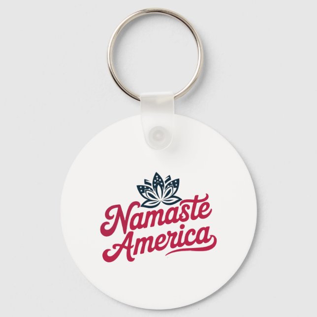 Porte-clés Namaste America Custom Yoga Porte - clé (Recto)
