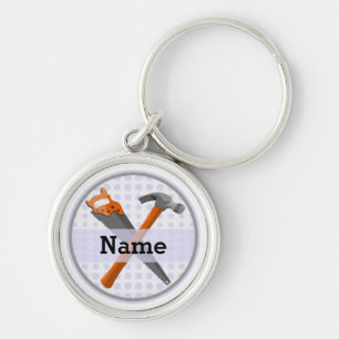 Porte-clés Named Personalized Tools design for boys.