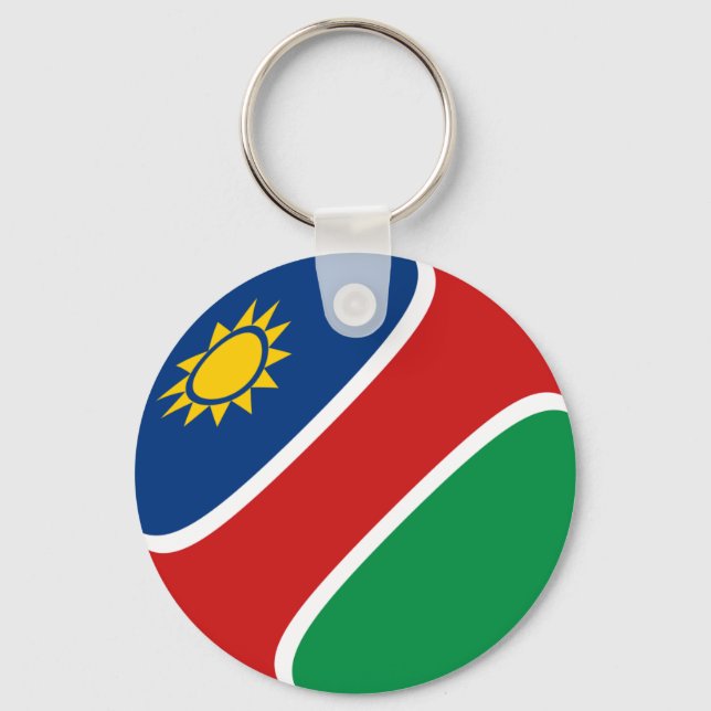 Porte-clés Namibie Porte - clé du drapeau Fisheye (Recto)
