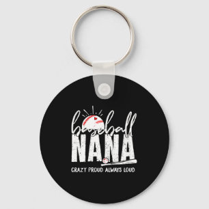Porte-clés Nana de baseball féminin fou fier bruyant drôle na
