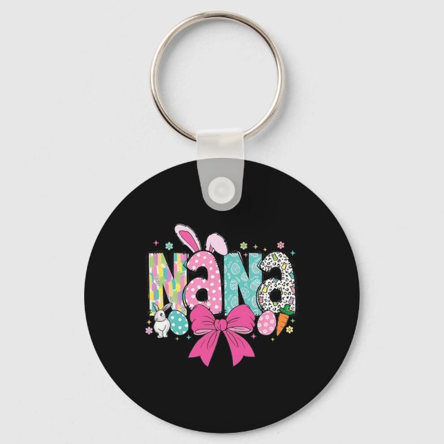 Porte-clés Nana Easter Coquette Bow Happy Lapin de Pâques Rab (Recto)