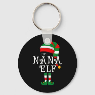 Porte-clés Nana Elf Famille Pyjamas correspondants de Noël Gr