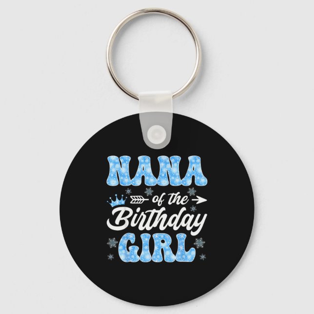 Porte-clés Nana Of The Birthday Girl Snowflakes Winter Christ (Recto)