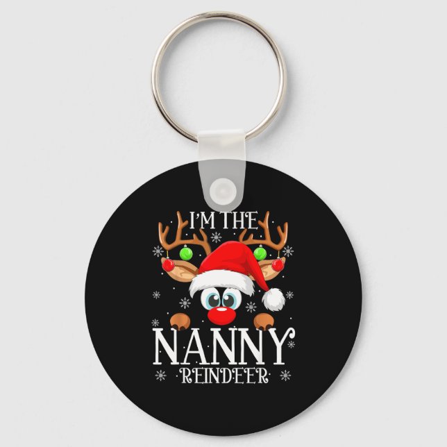 Porte-clés Nanny Reindeer Christmas Family Matching Group Fun (Recto)