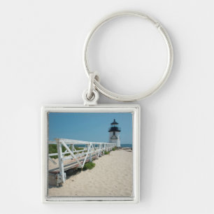 Porte-clés Nantucket. Vieux phare en bois