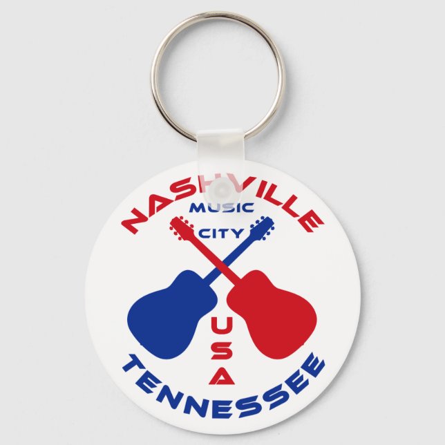 Porte-clés Nashville, Tennessee Music City USA (Recto)