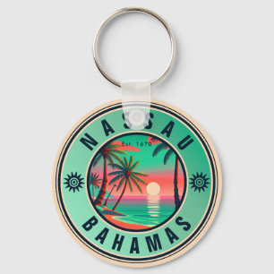 Porte-clés Nassau Bahamas Retro Voyage Souvenir 1950