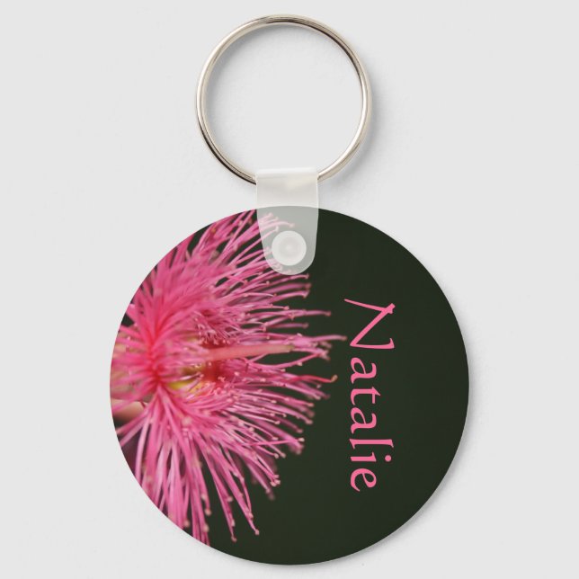 Porte-clés Natalie Australian Gum Nut Flower Name Cadeau (Recto)