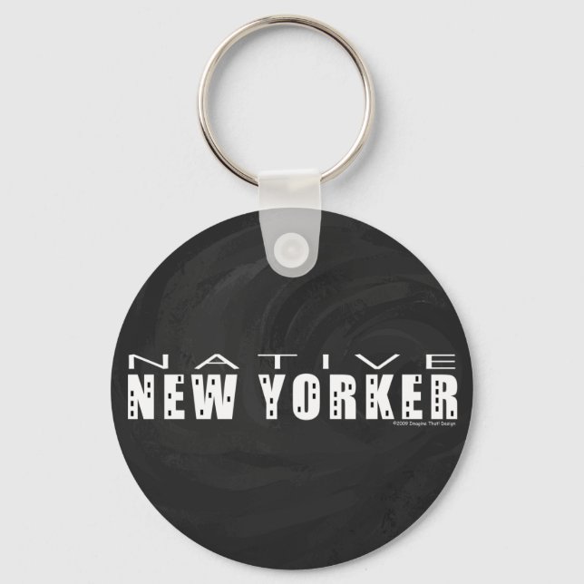 Porte-clés Natif New Yorkais noir (Recto)