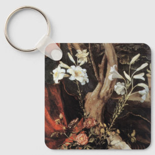 PORTE-CLÉS NATIVITÉ AVEC DES LILLES BLANCHES - MAGIE DE NOËL