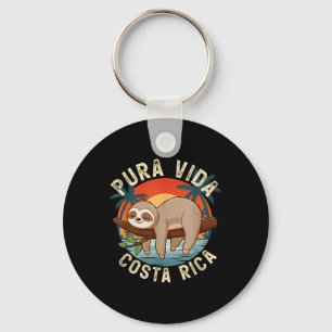 Porte-clés Nature du coucher de soleil tropical Sloth Costa R