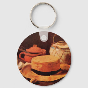 Porte-clés Nature morte Chapeau de paille jaune par Vincent v