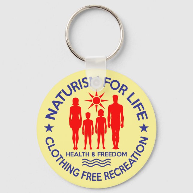 Porte-clés Naturiste - Le Naturisme Pour La Vie (Recto)