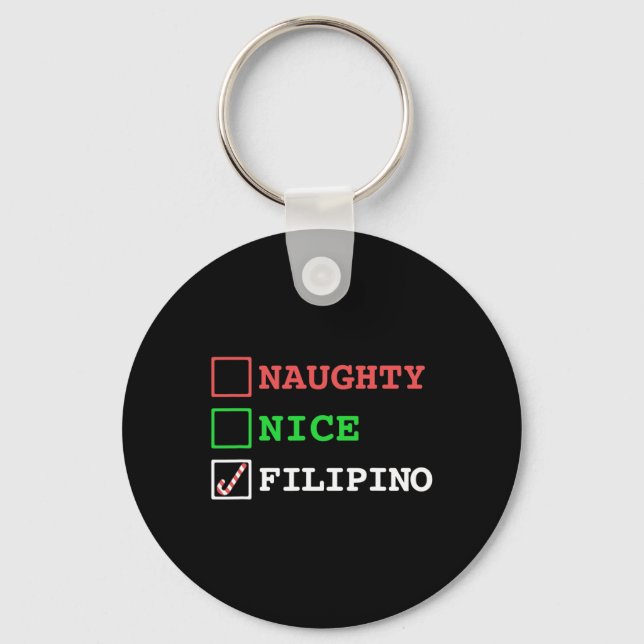Porte-clés Naughty Nice Filipino Funny Noël Philippines (Recto)