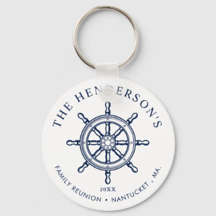 Porte-clés Nautical Themed Family Reunion Ship Wheel