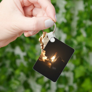 Porte-clés Navette spatiale Terre Orbitale Nuit Spacecraft Ca