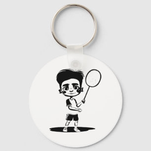 Porte-clés Navette sportive Little Badminton Boy Racket