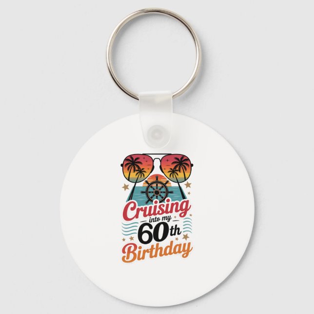 Porte-clés Naviguer vers mon 60e anniversaire  (Recto)
