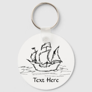 Porte-clés Navire pirate.