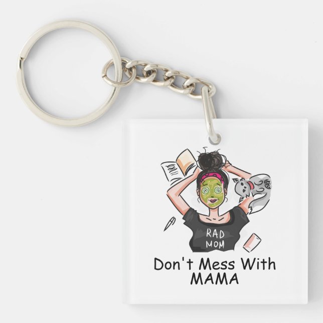 Porte-clés N'ayez pas de mal avec maman (Devant)