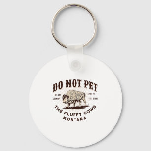 Porte-clés Ne Caressez Pas Les Vaches Fluffy Montana Bison Dr