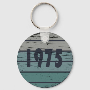 Porte-clés Né en 1975 cadeau vintage 50e anniversaire