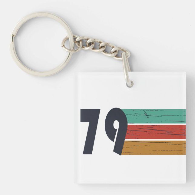 Porte-clés Né en 1979 cadeau d'anniversaire vintage (Devant)