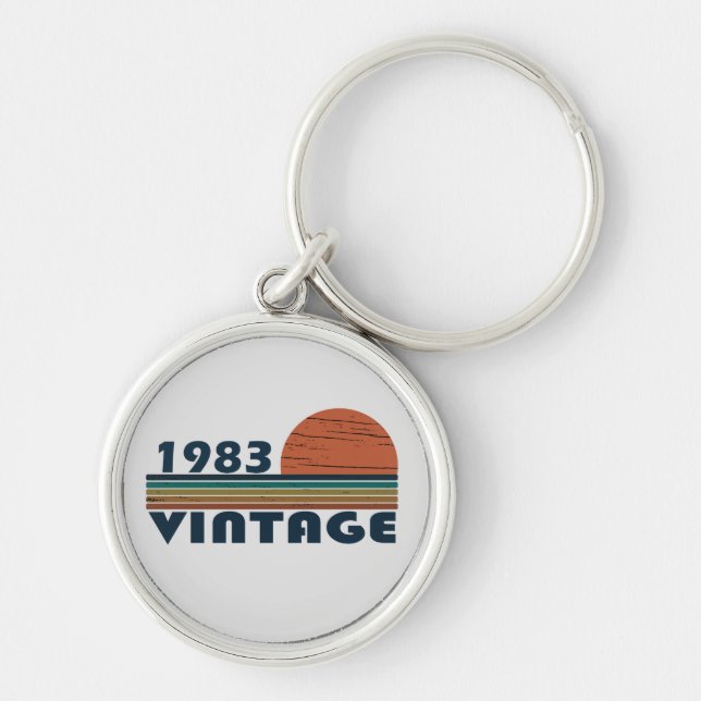 Porte-clés Né en 1983 anniversaire vintage (Devant)