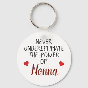 Porte-clés Ne jamais sous-estimer Nonna Porte - clé personnal