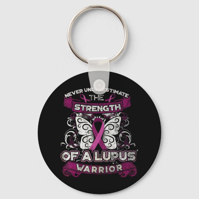 Porte-clés Ne jamais sous-estimer un guerrier Lupus Vous avez (Recto)