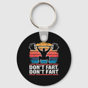 Porte-clés Ne pète pas Funny Gym Weightlift Joke Powerlifte
