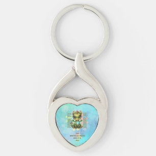 Porte-clés Né pour être unique Mignon Dragon Sensibilisation