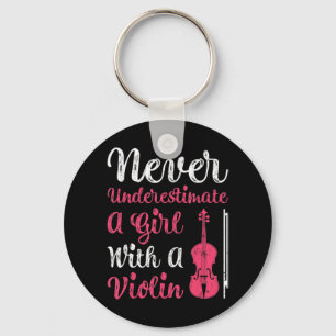 Porte-clés Ne Sous-Estimez Jamais Une Fille Avec Un Violon Po
