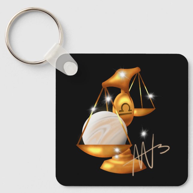 Porte-clés Nebula Libra Venus Zodiac Metal (Recto)