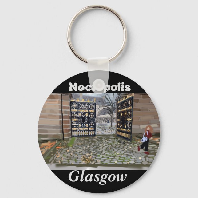 Porte-clés Necropolis en Glasgow, porte - clé de l'Ecosse (Recto)