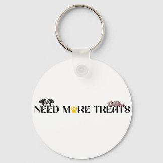 Porte-clés Need More Treats - Funny Pet Designs 