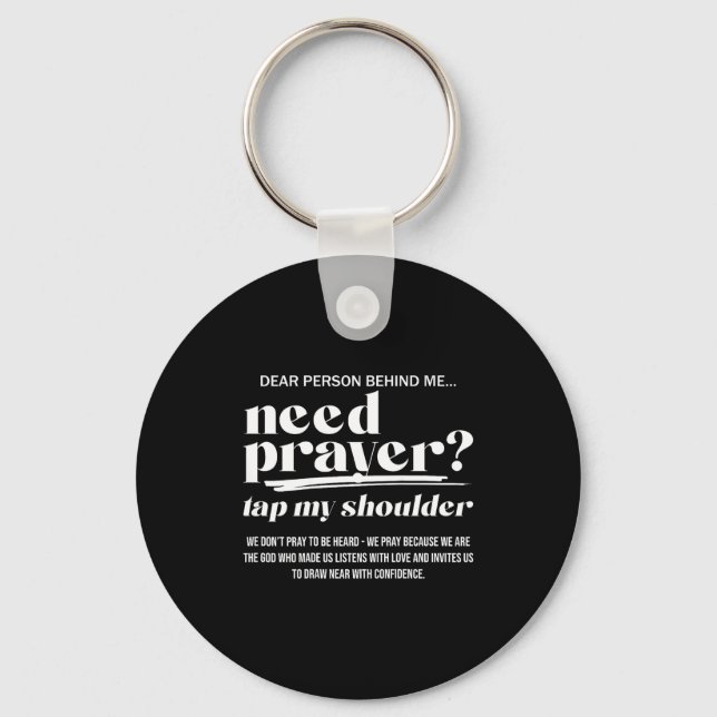 Porte-clés Need Prayer Tap My Shoulder Christian Men Women (o (Recto)